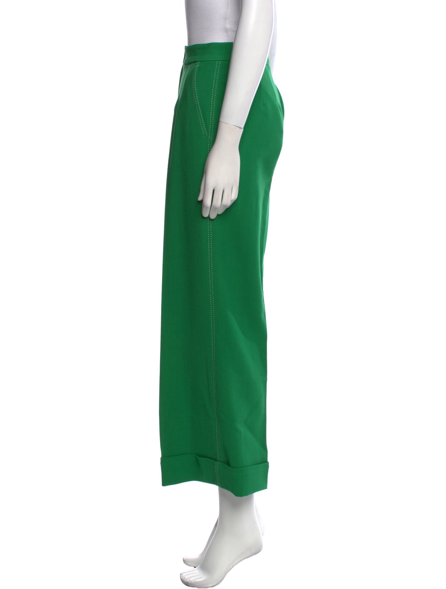 Dolce & Gabbana Virgin Wool Wide Leg Pants