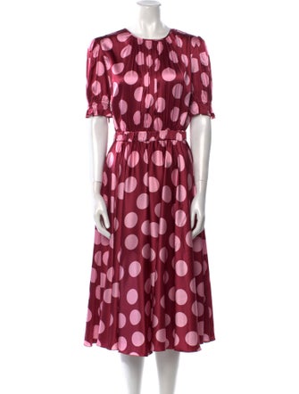 Dolce & Gabbana Silk Midi Length Dress