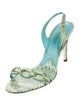 Dolce & Gabbana Snakeskin Patterned Slingback Sandals