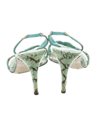 Dolce & Gabbana Snakeskin Patterned Slingback Sandals