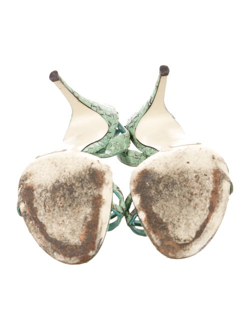 Dolce & Gabbana Snakeskin Patterned Slingback Sandals