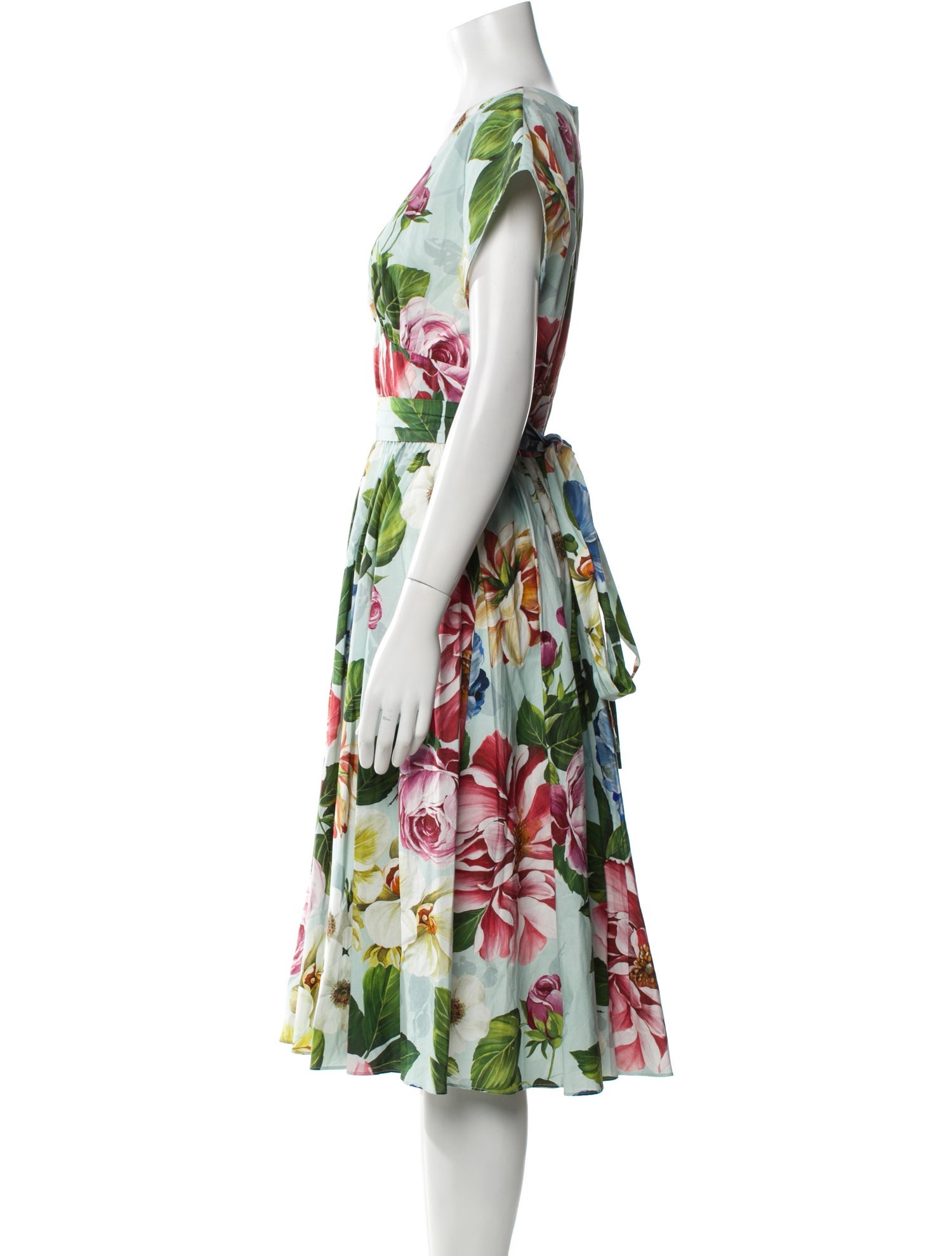 Dolce & Gabbana Floral Print Midi Length Dress