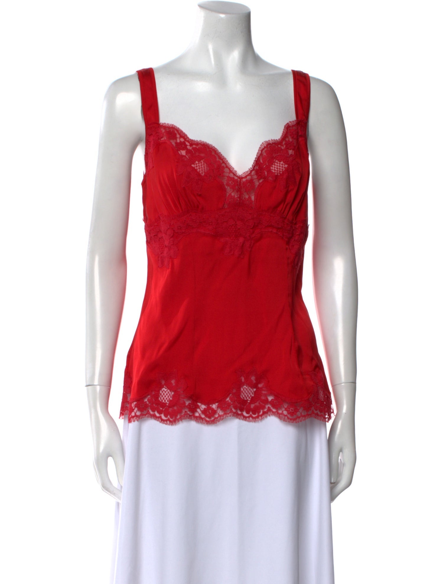 Dolce & Gabbana Silk Square Neckline Top