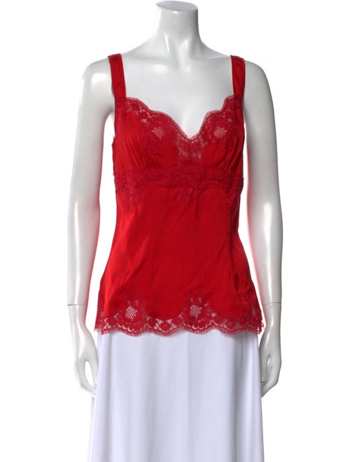 Dolce & Gabbana Silk Square Neckline Top