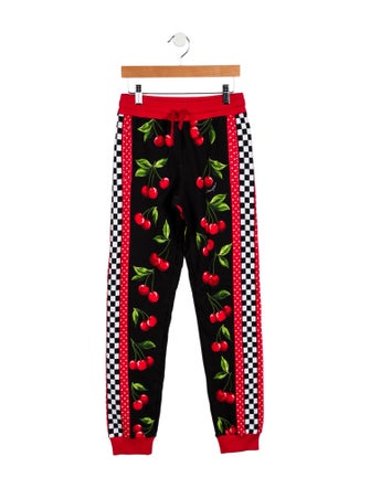 Dolce & Gabbana Girls' Cherry Jogger Sweatpants