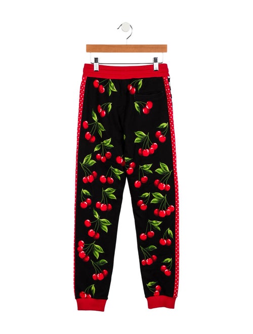 Dolce & Gabbana Girls' Cherry Jogger Sweatpants
