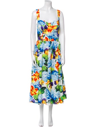 Dolce & Gabbana Floral Print Long Dress