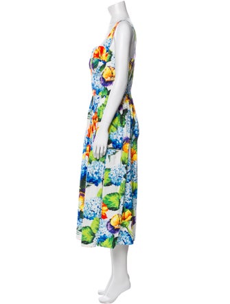 Dolce & Gabbana Floral Print Long Dress