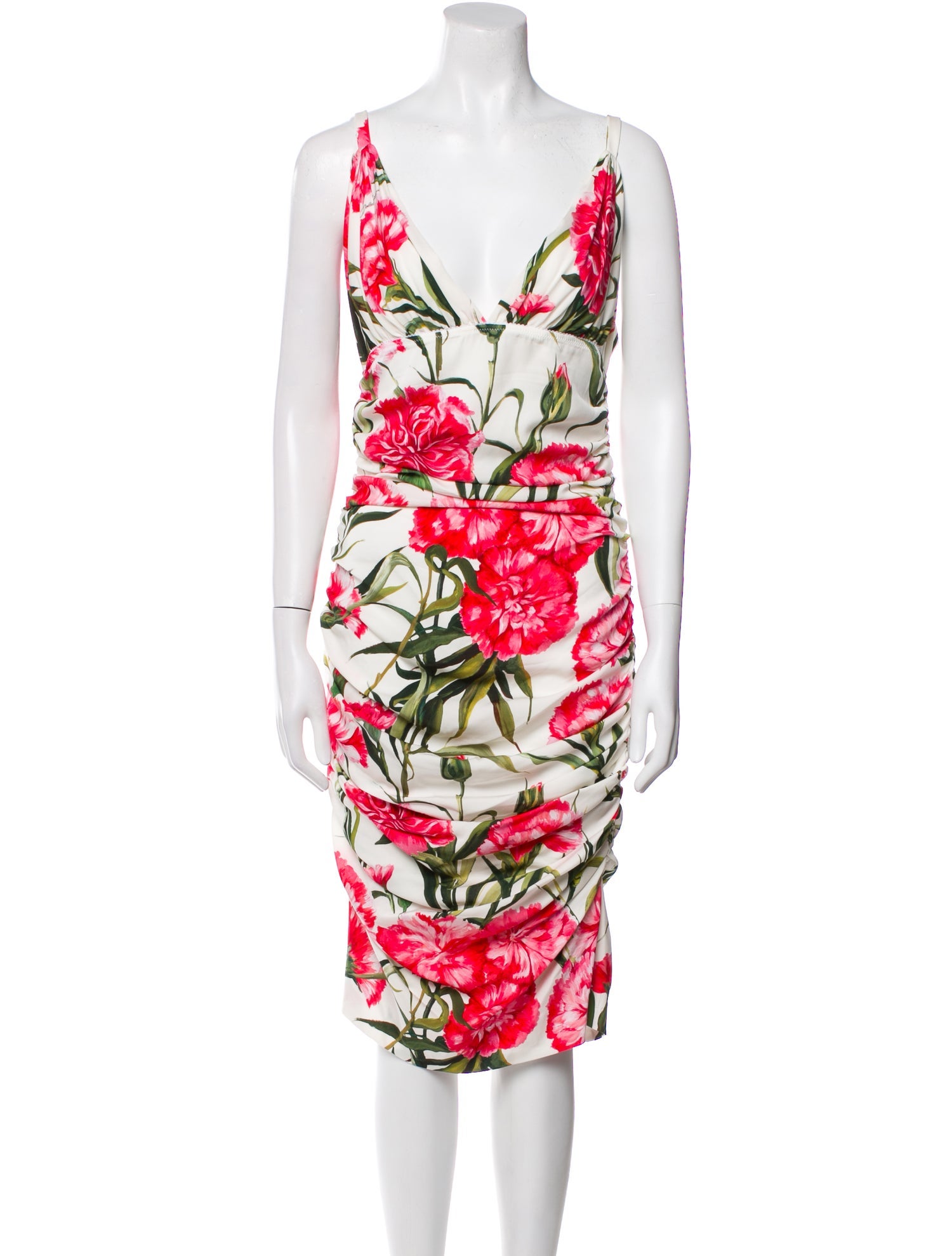 Dolce & Gabbana Floral Print Midi Length Dress