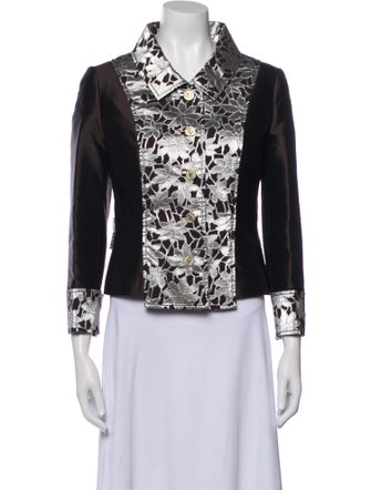 Dolce & Gabbana Silk Floral Print Evening Jacket