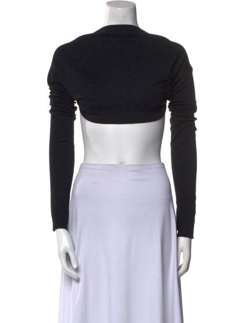 Dolce & Gabbana Bateau Neckline Long Sleeve Crop Top