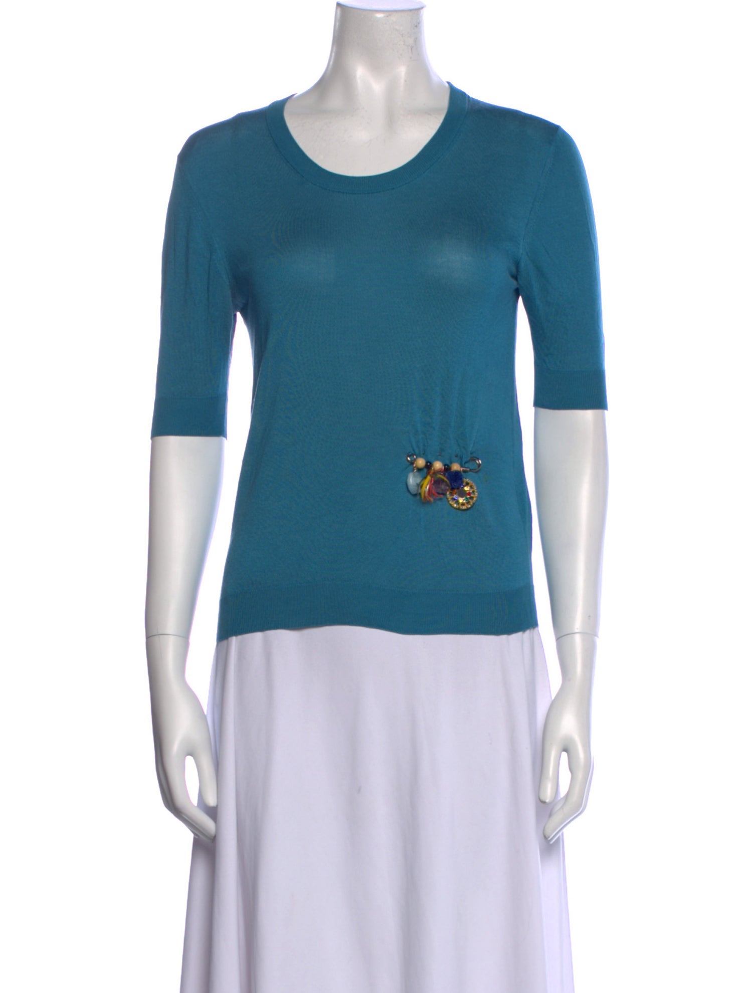 Dolce & Gabbana Silk Crew Neck T-Shirt