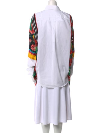 Dolce & Gabbana Floral Print Long Sleeve Button-Up Top