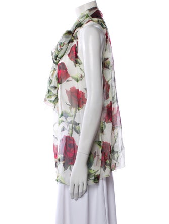 Dolce & Gabbana Floral Print Halterneck Blouse