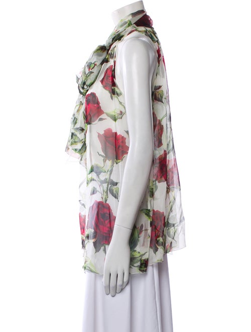 Dolce & Gabbana Floral Print Halterneck Blouse