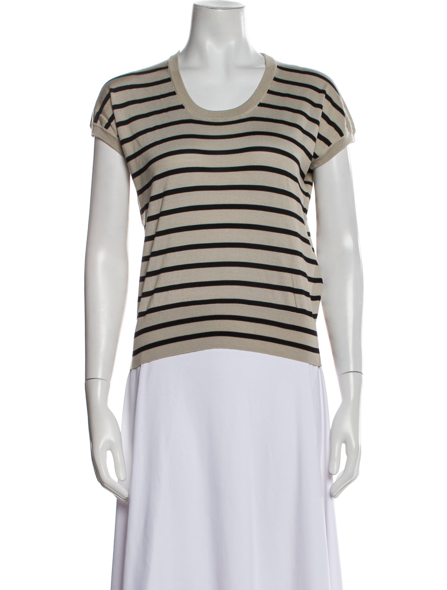 Dolce & Gabbana Silk Striped T-Shirt