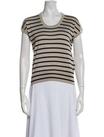 Dolce & Gabbana Silk Striped T-Shirt