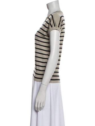 Dolce & Gabbana Silk Striped T-Shirt
