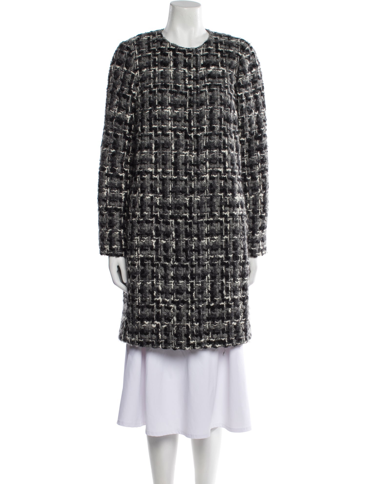 Dolce & Gabbana Wool Tweed Pattern Coat