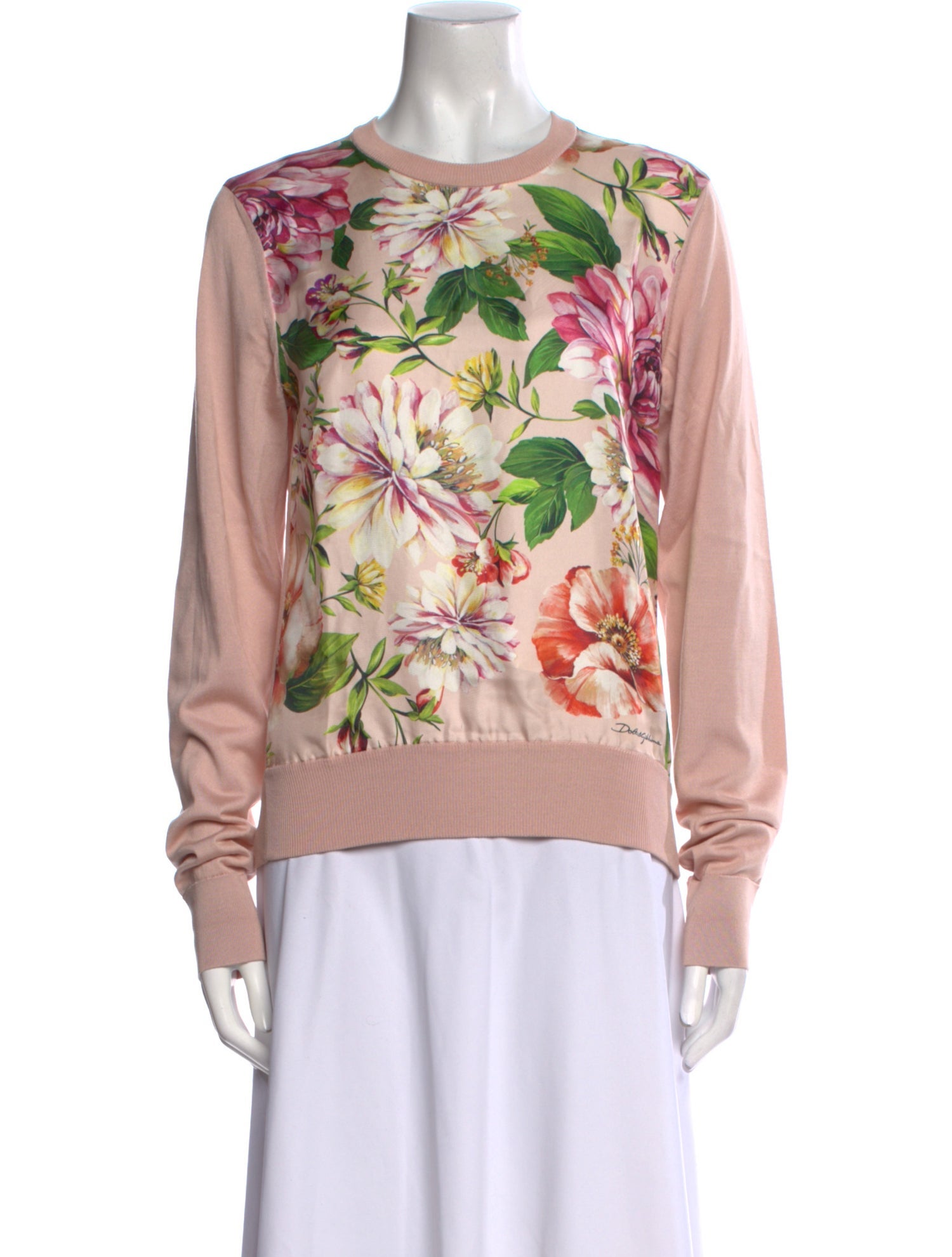 Dolce & Gabbana Silk Printed Sweater