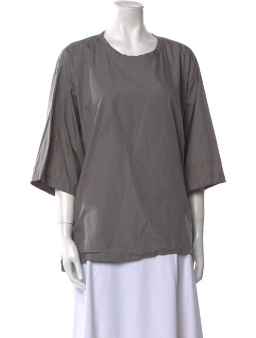 Dolce & Gabbana Scoop Neck Three-Quarter Sleeve Blouse