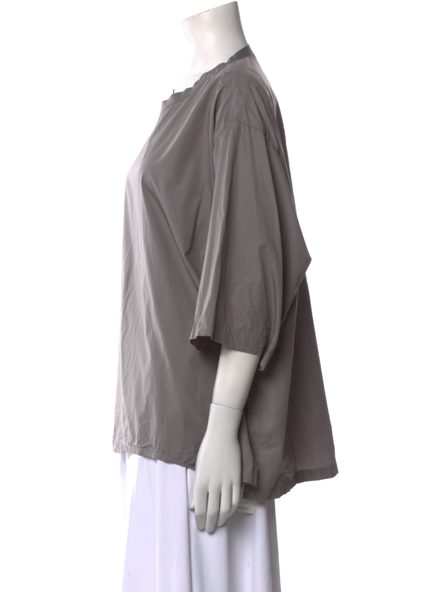 Dolce & Gabbana Scoop Neck Three-Quarter Sleeve Blouse