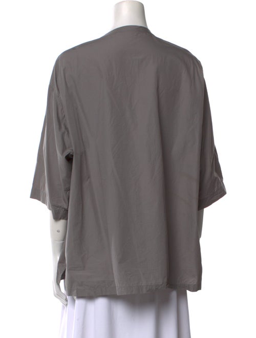 Dolce & Gabbana Scoop Neck Three-Quarter Sleeve Blouse