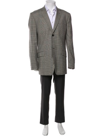 Dolce & Gabbana Virgin Wool Plaid Print Blazer