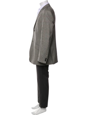 Dolce & Gabbana Virgin Wool Plaid Print Blazer