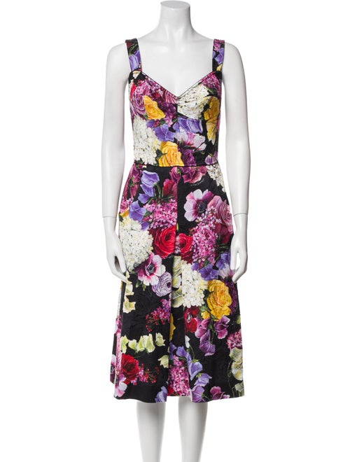 Dolce & Gabbana Jacquard Midi Length Dress