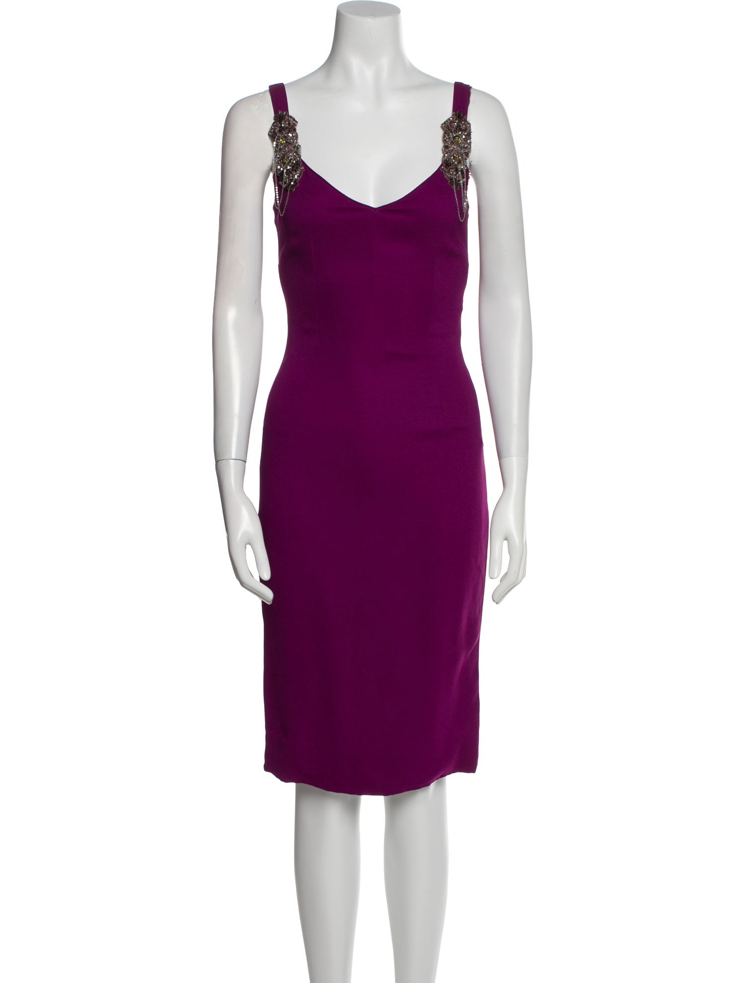 Dolce & Gabbana Virgin Wool Knee-Length Dress