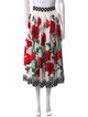 Dolce & Gabbana Silk Midi Length Skirt