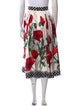 Dolce & Gabbana Silk Midi Length Skirt