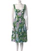 Dolce & Gabbana Floral Print Midi Length Dress