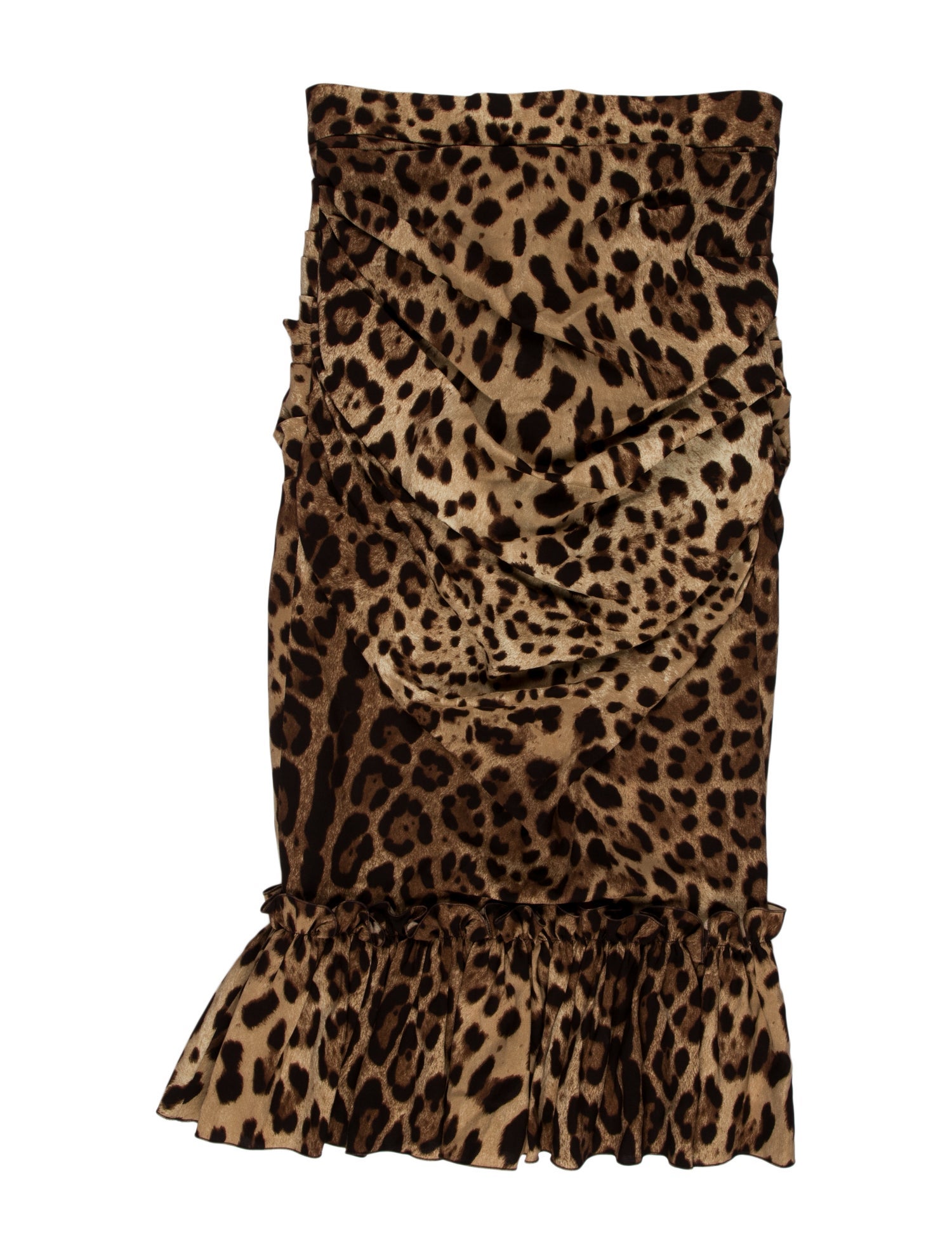 Dolce & Gabbana Silk Midi Length Skirt