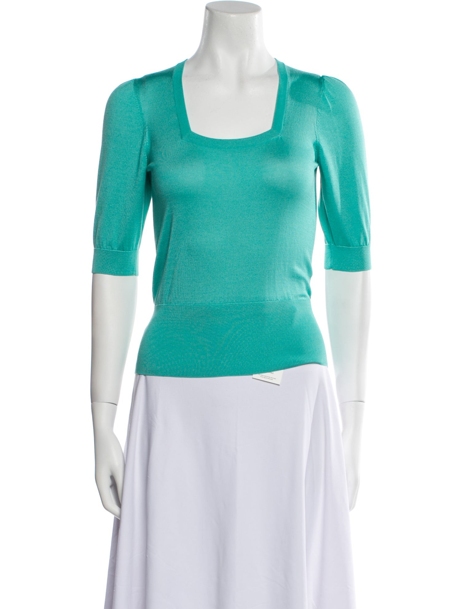 Dolce & Gabbana Silk Square Neckline Top