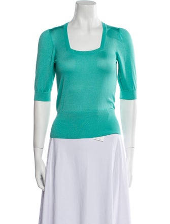 Dolce & Gabbana Silk Square Neckline Top