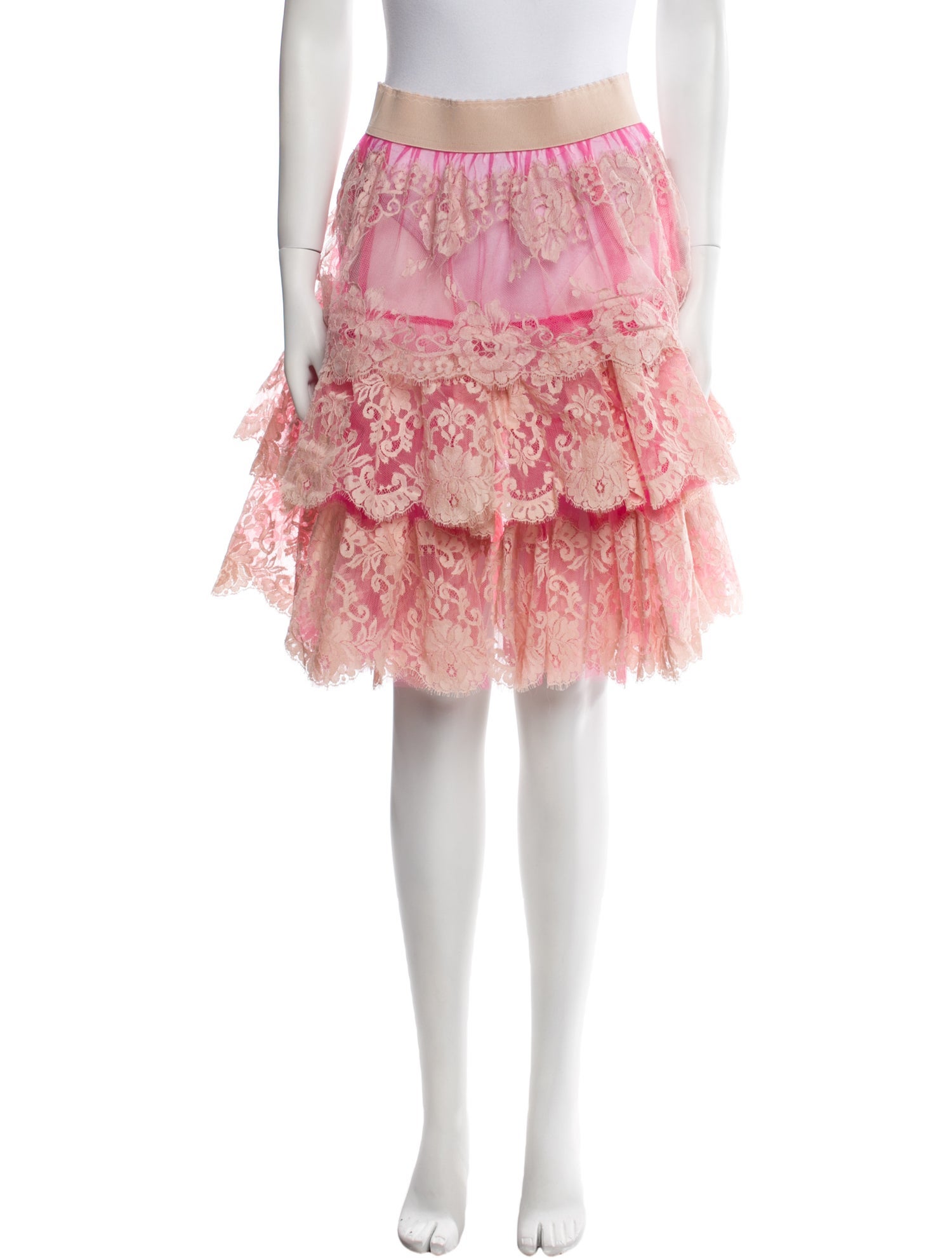 Dolce & Gabbana Lace Pattern Knee-Length Skirt