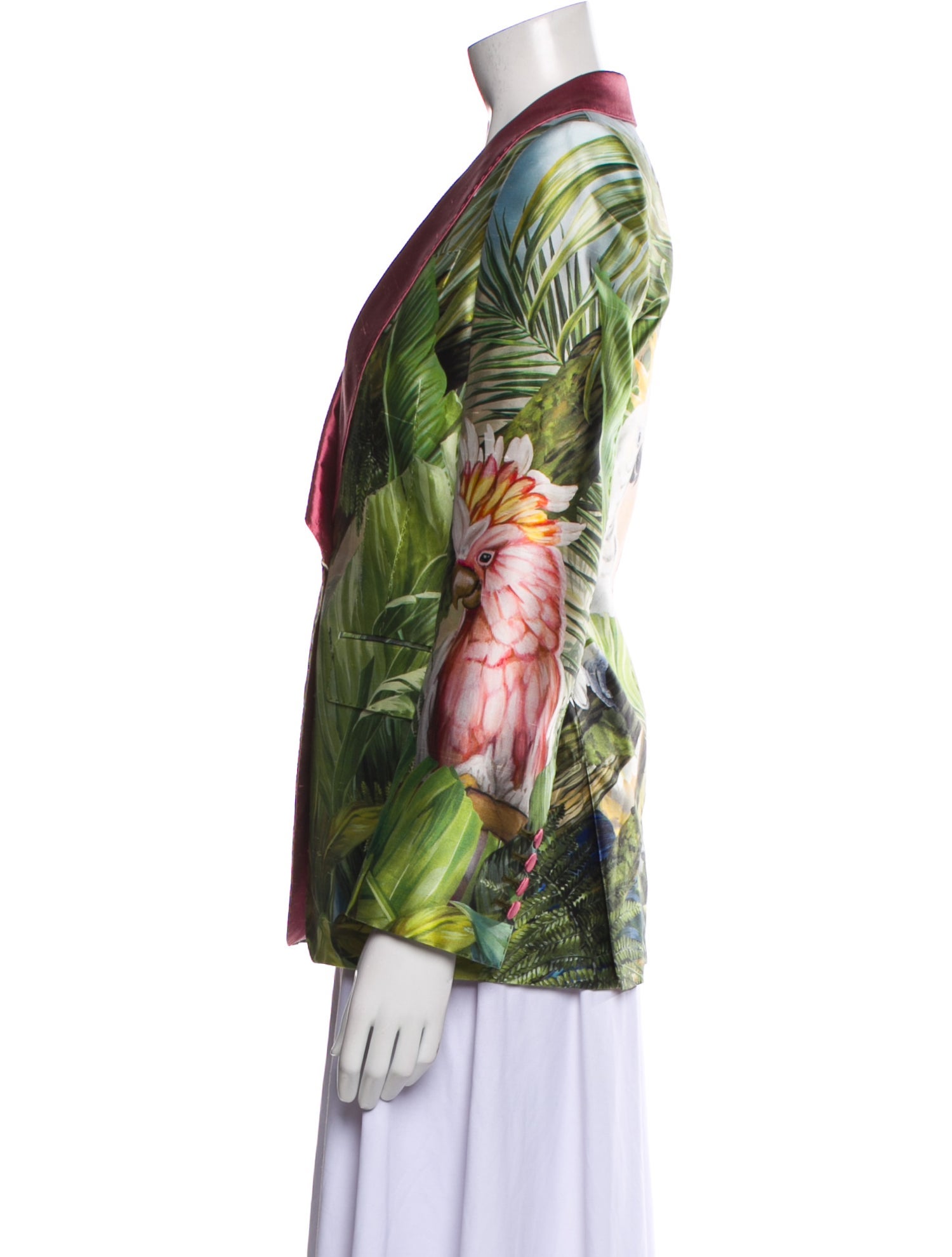 Dolce & Gabbana Silk Printed Blazer w/ Tags