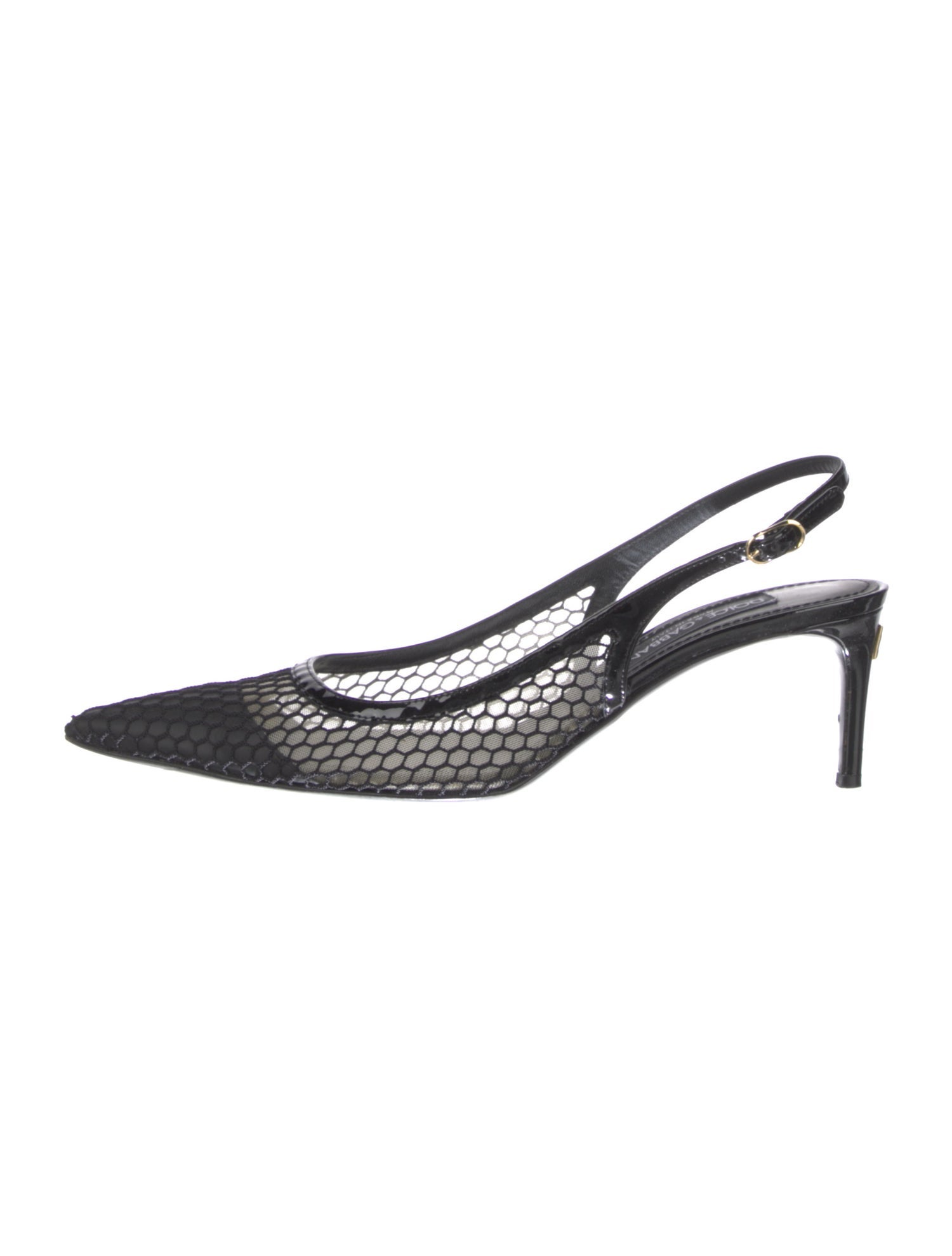 Dolce & Gabbana Mesh Patterned Slingback Pumps