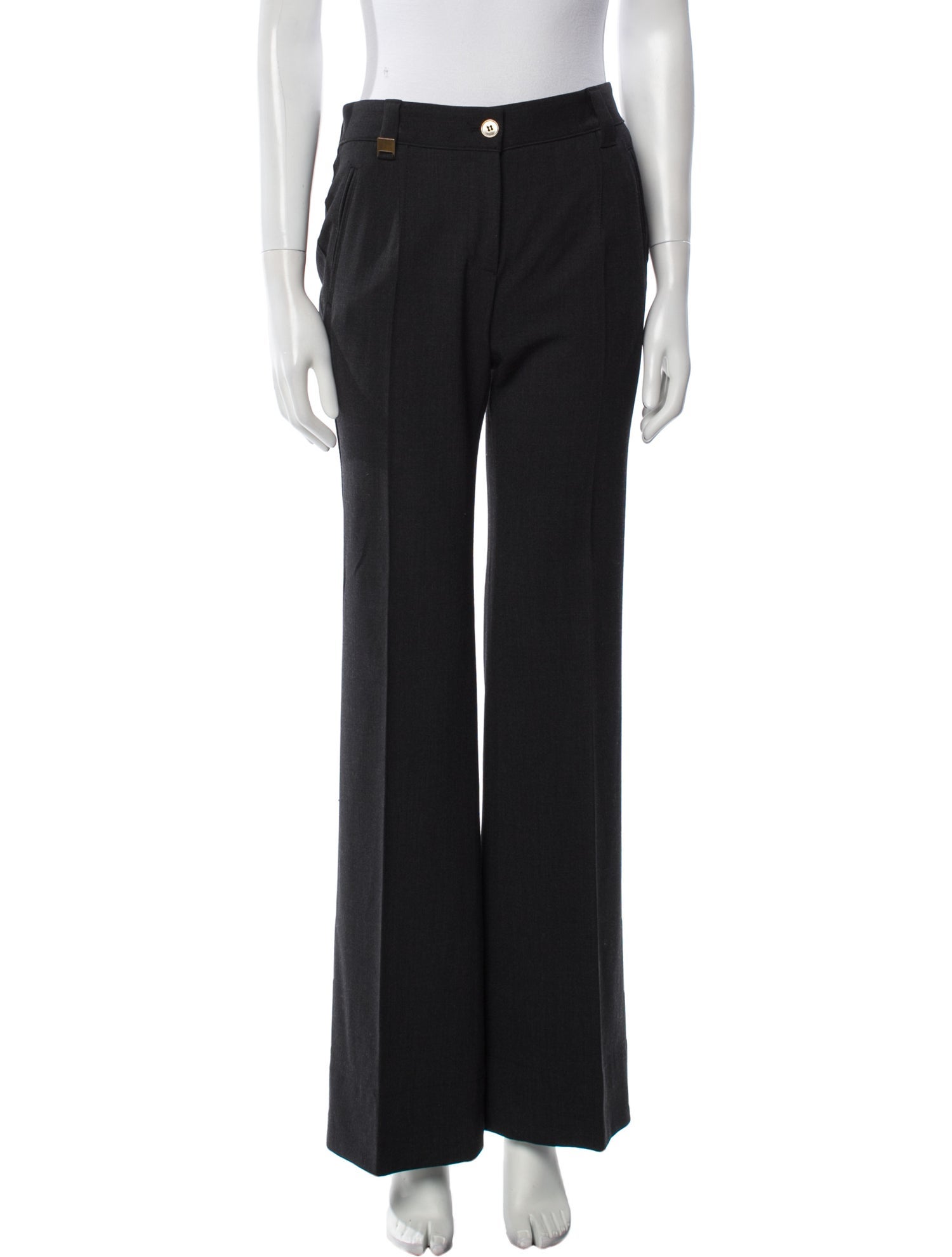 Dolce & Gabbana Virgin Wool Wide Leg Pants