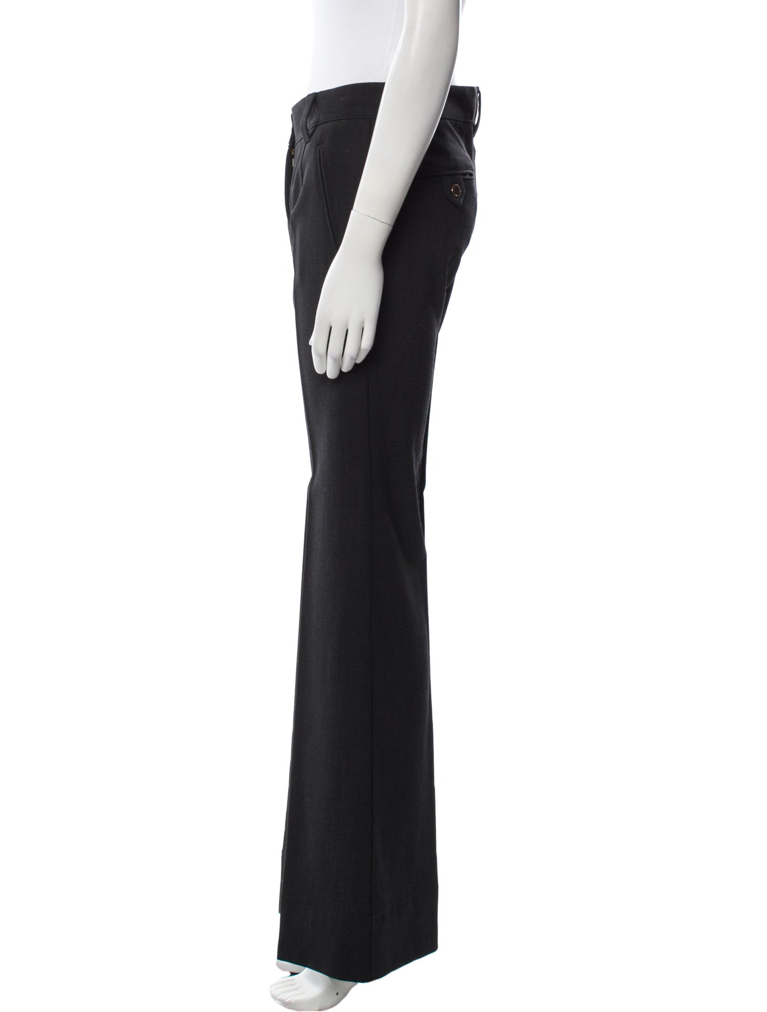 Dolce & Gabbana Virgin Wool Wide Leg Pants