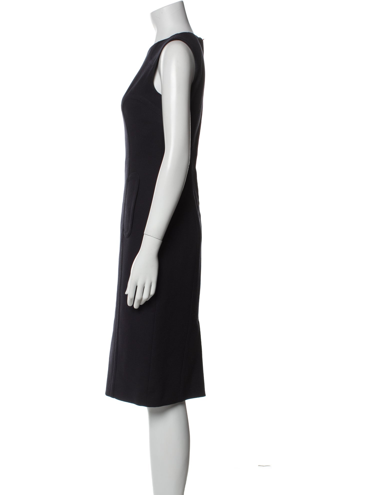 Dolce & Gabbana Virgin Wool Midi Length Dress