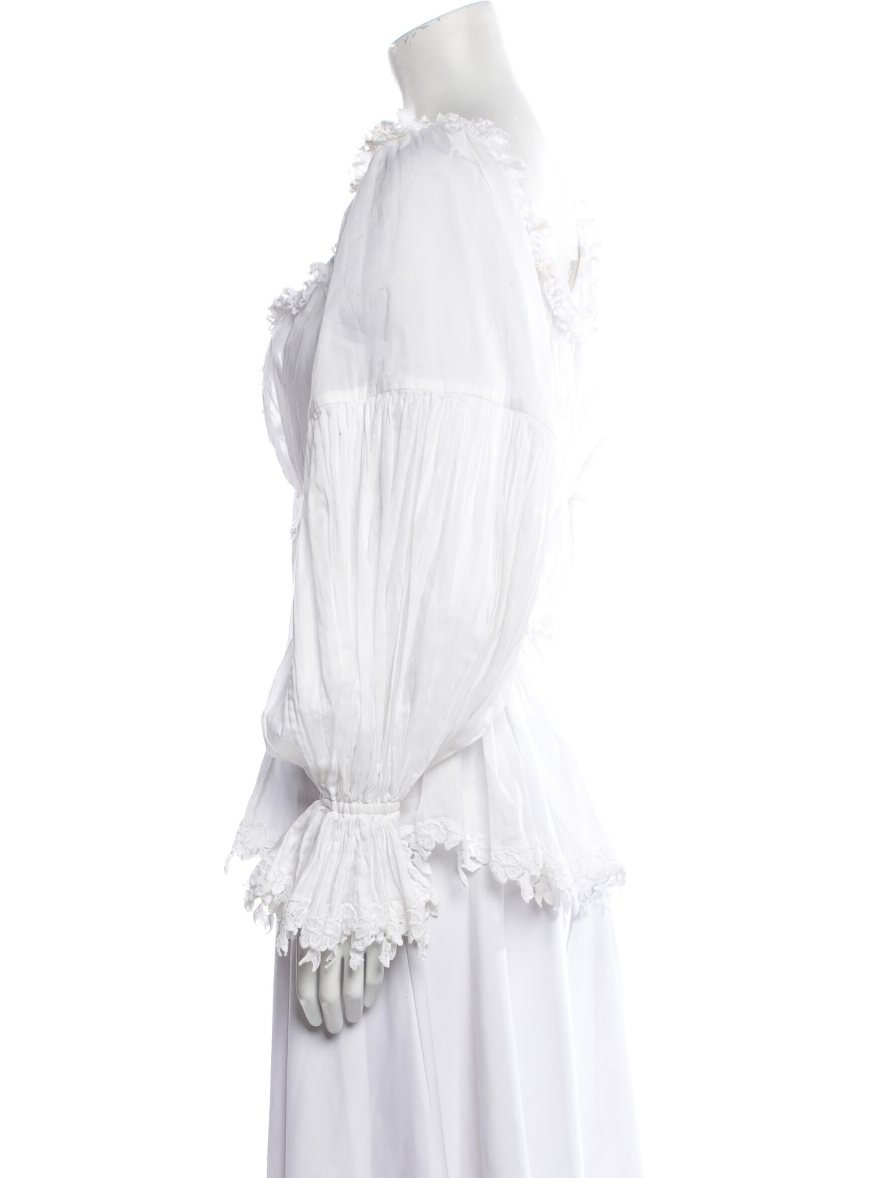 Dolce & Gabbana Square Neckline Long Sleeve Blouse