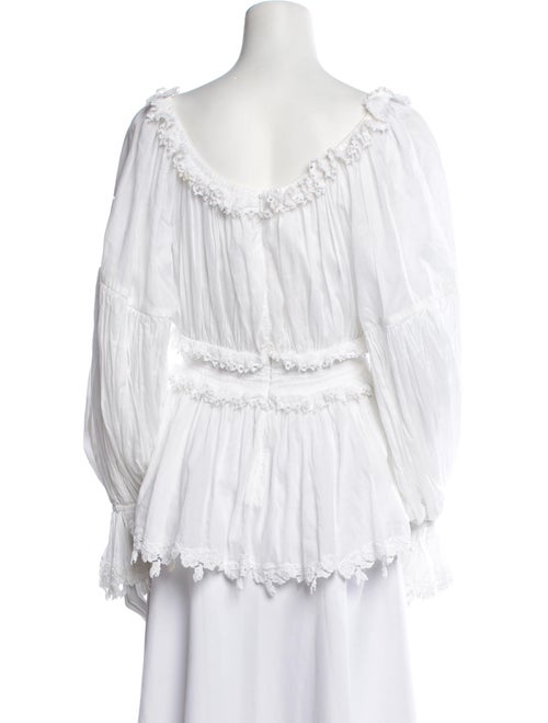 Dolce & Gabbana Square Neckline Long Sleeve Blouse