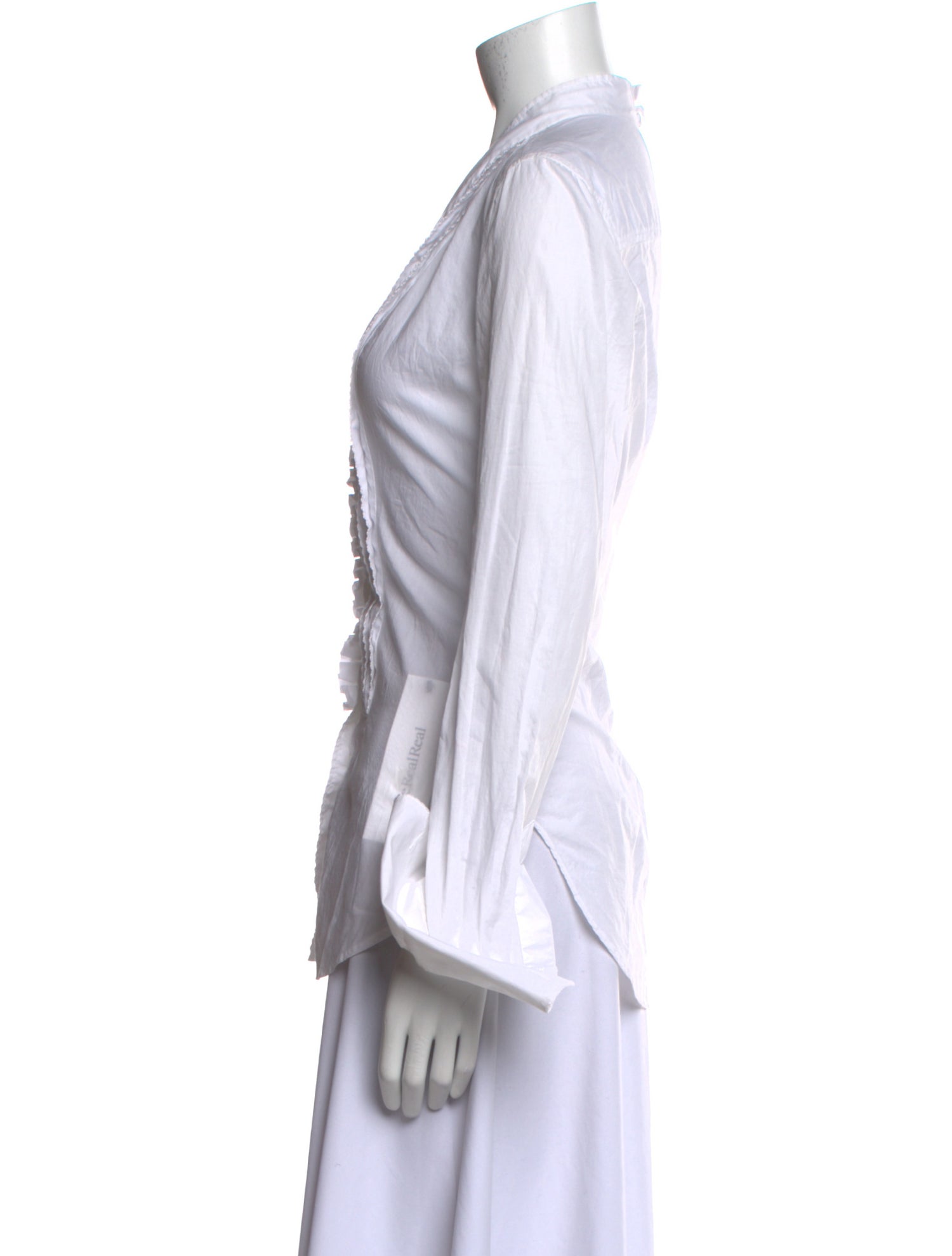 Dolce & Gabbana V-Neck Long Sleeve Button-Up Top