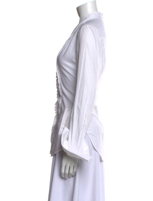 Dolce & Gabbana V-Neck Long Sleeve Button-Up Top