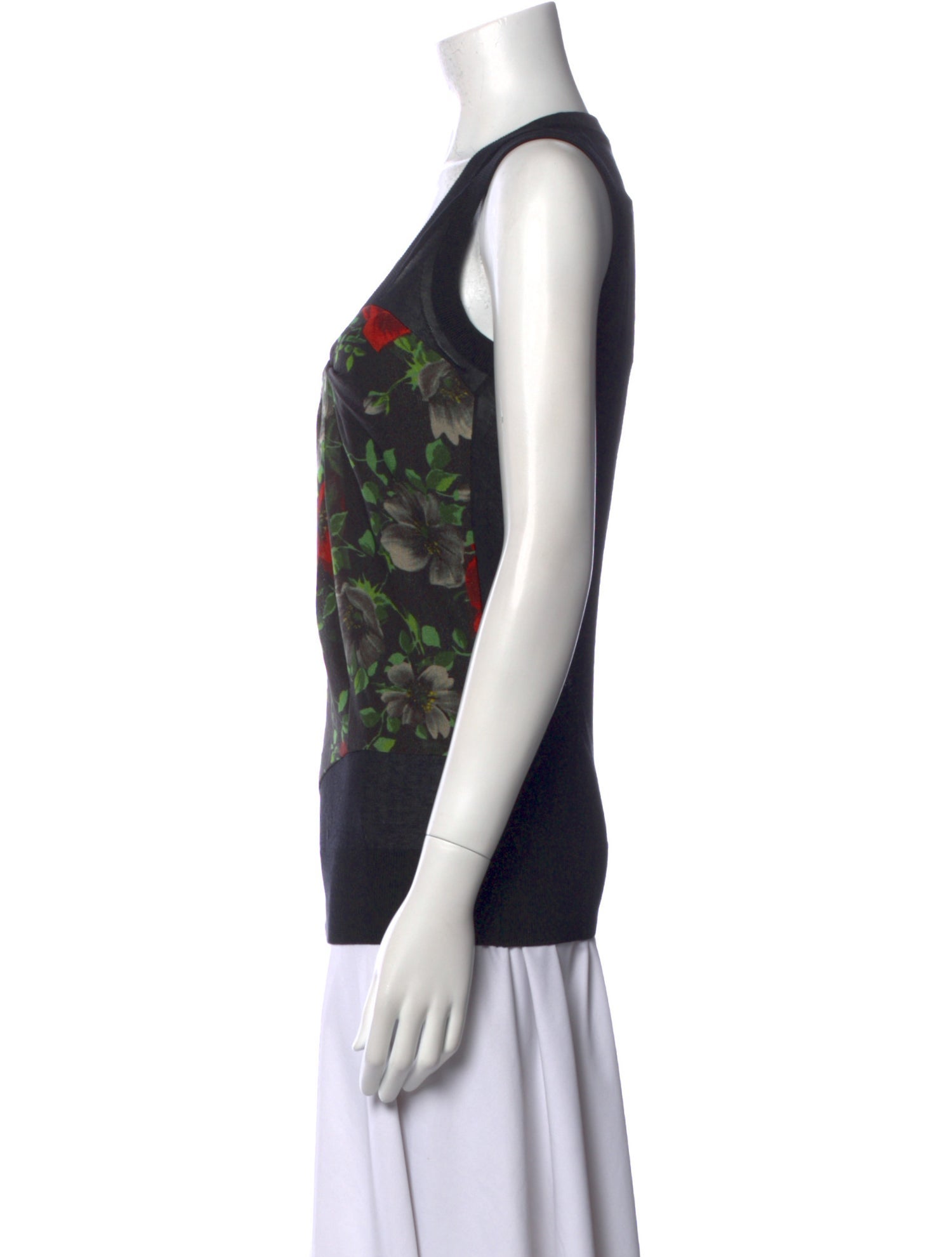 Dolce & Gabbana Floral Print Scoop Neck Top