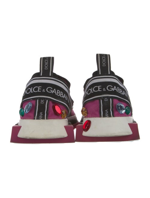 Dolce & Gabbana Printed Crystal Embellishments Sneakers