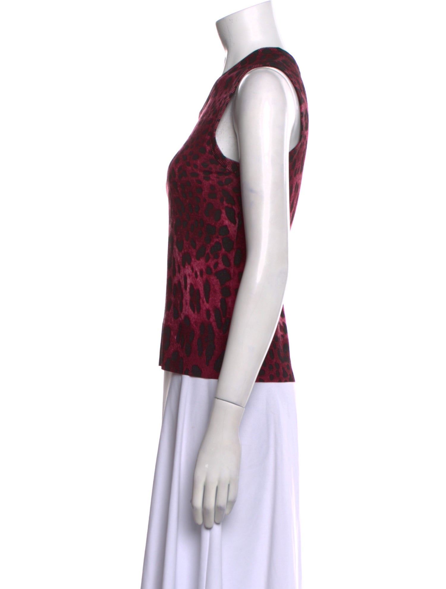 Dolce & Gabbana Silk Animal Print Top